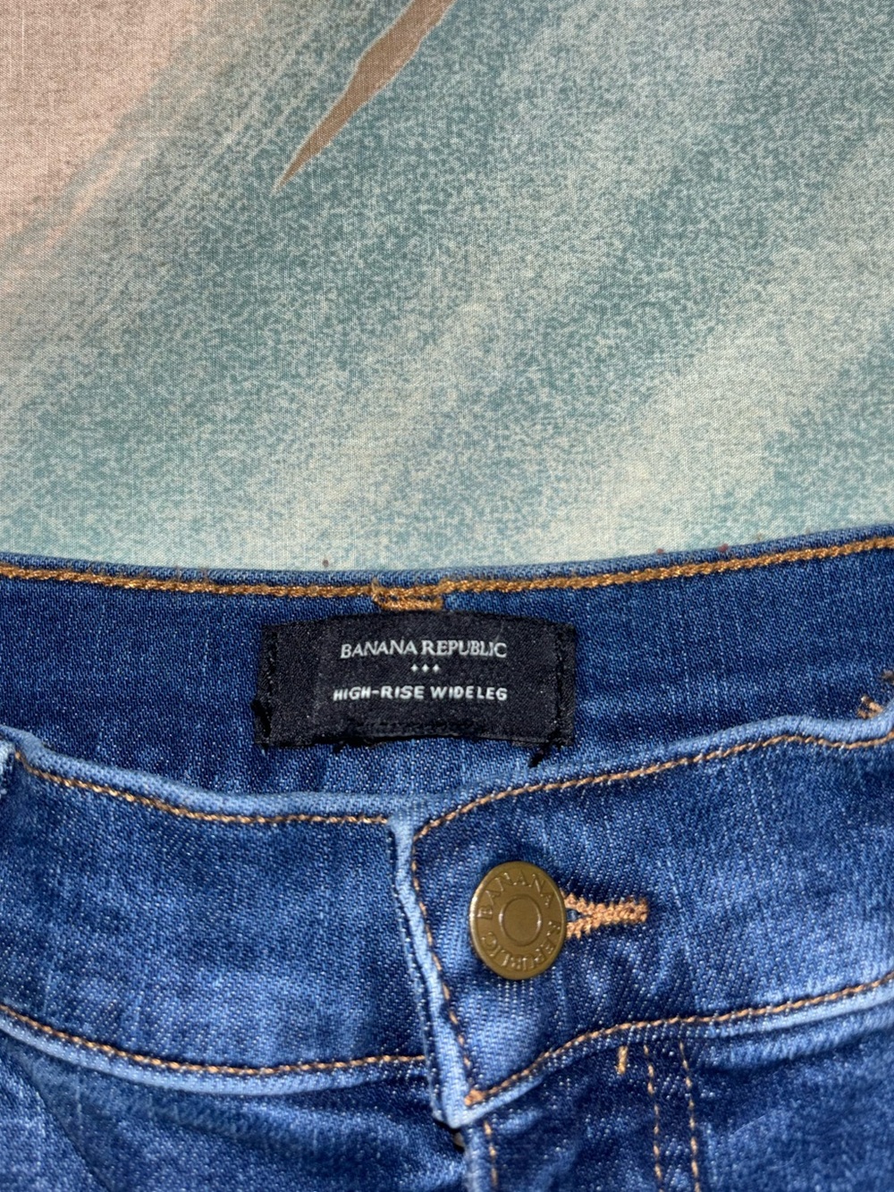 Banana Republic Women's High-Rise Wide-Leg Jeans size 8 / 29 blue wash - Picture 2 of 9